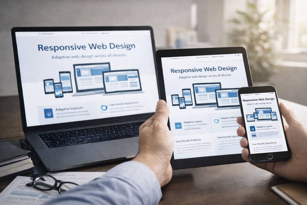 Diseño web profesional responsivo Diseño de páginas web profesionales con diseño responsivo.