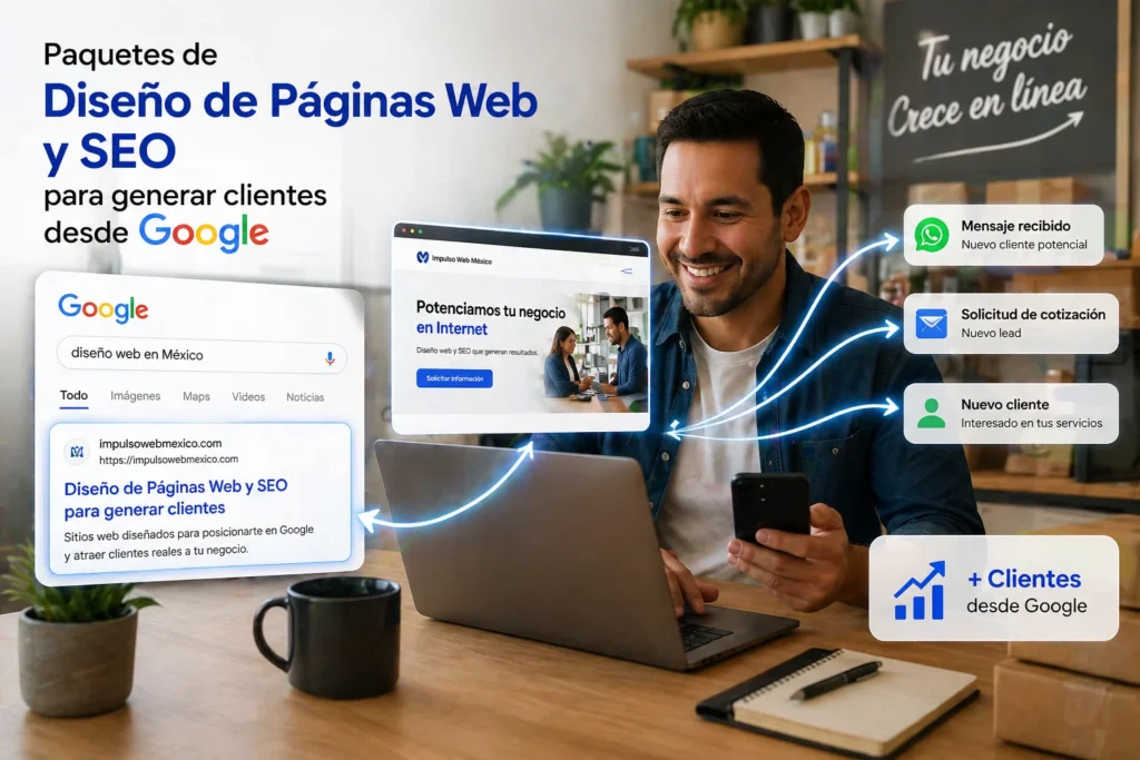 Imagen para ilustrar los Paquetes de Diseño de Páginas Web y SEO 