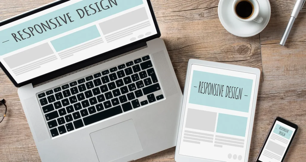 Imagen para ilustrar un sitio web optimizado para SEO en el modo responsive