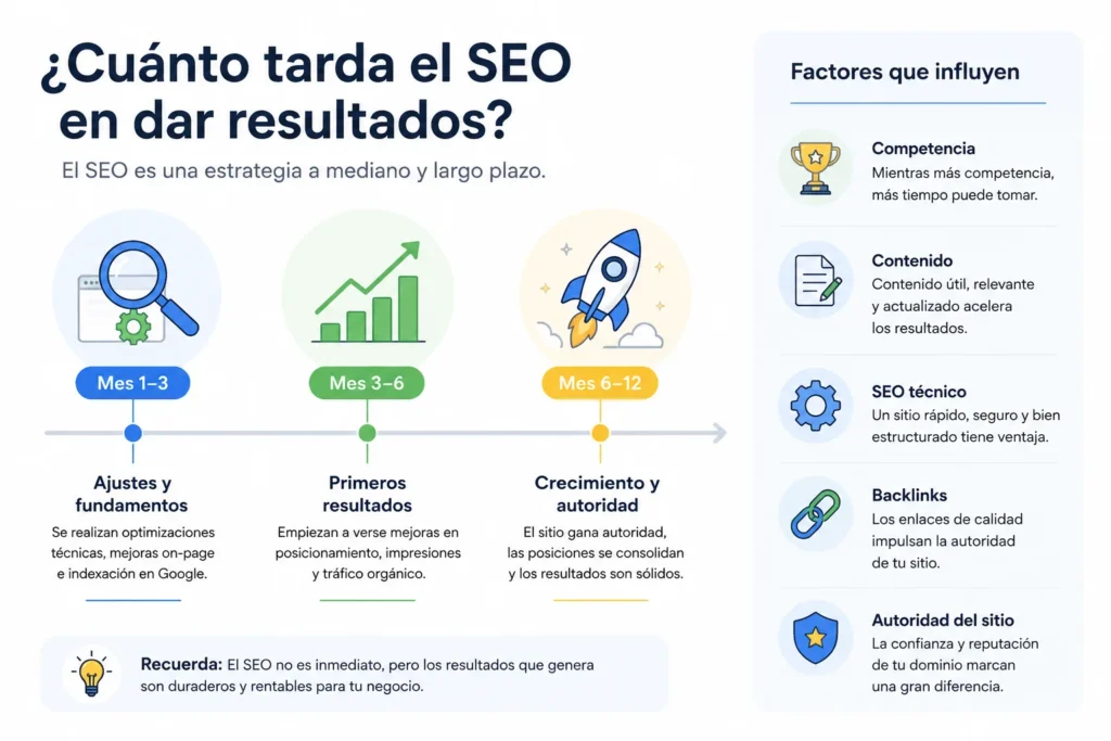 Cuanto tarda el seo en dar resultados infografía Infografía para mostrar cuánto tarda el SEO en dar resultados
