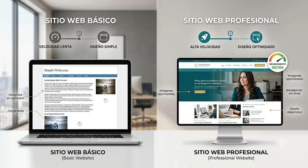 Imagen para comparar y conocer cuánto cuesta una página web sencilla en México